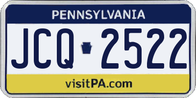PA license plate JCQ2522