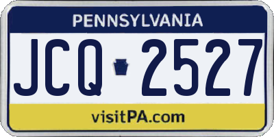 PA license plate JCQ2527