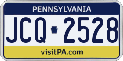 PA license plate JCQ2528