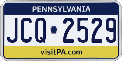 PA license plate JCQ2529