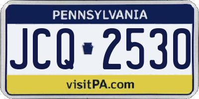 PA license plate JCQ2530