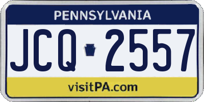 PA license plate JCQ2557