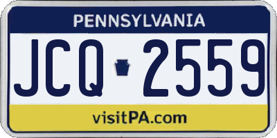 PA license plate JCQ2559