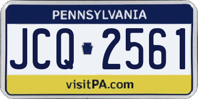 PA license plate JCQ2561