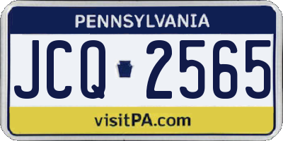 PA license plate JCQ2565