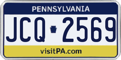 PA license plate JCQ2569
