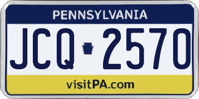 PA license plate JCQ2570
