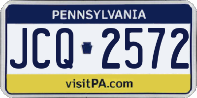 PA license plate JCQ2572