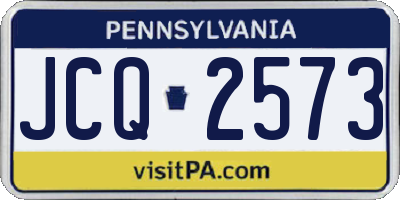 PA license plate JCQ2573