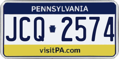 PA license plate JCQ2574