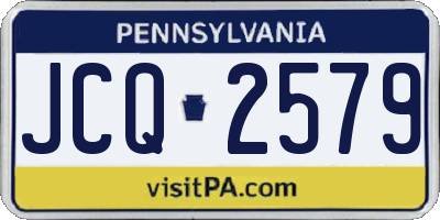 PA license plate JCQ2579