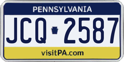 PA license plate JCQ2587