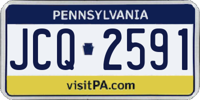 PA license plate JCQ2591
