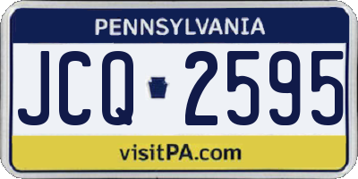 PA license plate JCQ2595