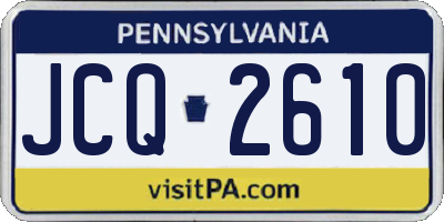 PA license plate JCQ2610