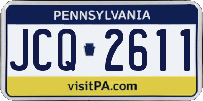 PA license plate JCQ2611