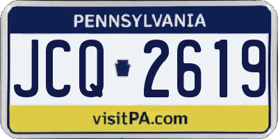 PA license plate JCQ2619