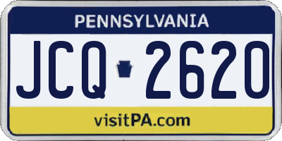 PA license plate JCQ2620