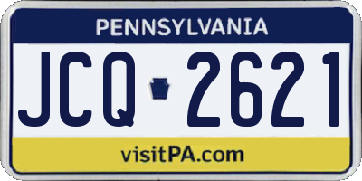 PA license plate JCQ2621