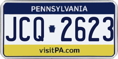 PA license plate JCQ2623