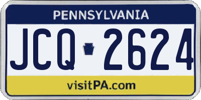 PA license plate JCQ2624