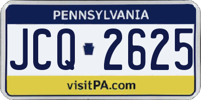 PA license plate JCQ2625