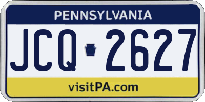 PA license plate JCQ2627
