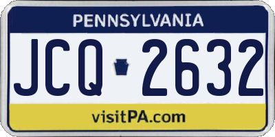 PA license plate JCQ2632
