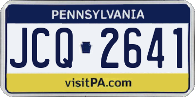 PA license plate JCQ2641