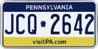 PA license plate JCQ2642