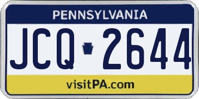 PA license plate JCQ2644
