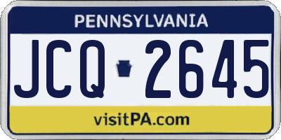 PA license plate JCQ2645
