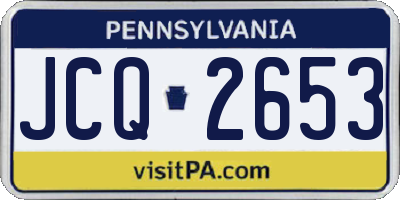 PA license plate JCQ2653