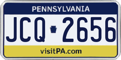 PA license plate JCQ2656