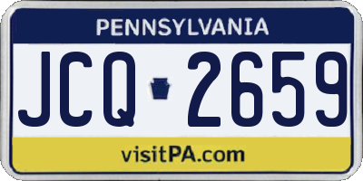 PA license plate JCQ2659