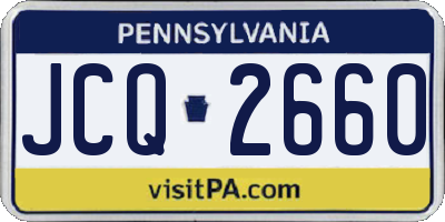 PA license plate JCQ2660
