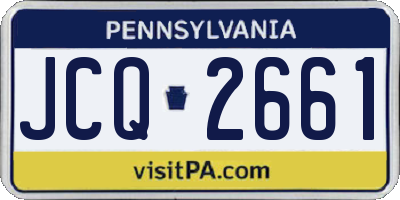 PA license plate JCQ2661