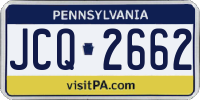 PA license plate JCQ2662