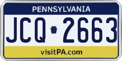 PA license plate JCQ2663