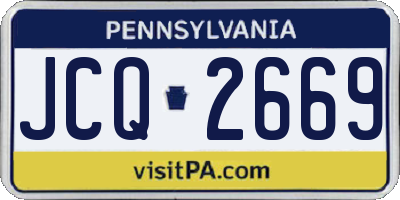 PA license plate JCQ2669