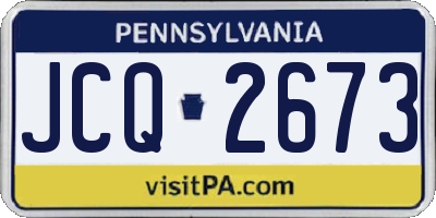 PA license plate JCQ2673
