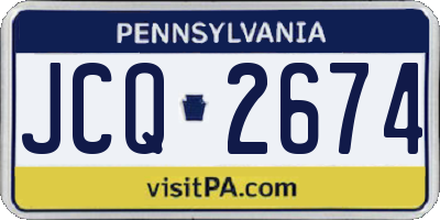 PA license plate JCQ2674