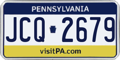 PA license plate JCQ2679