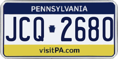 PA license plate JCQ2680