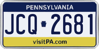 PA license plate JCQ2681