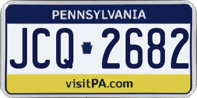 PA license plate JCQ2682