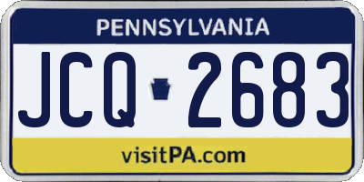 PA license plate JCQ2683