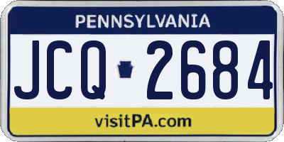 PA license plate JCQ2684