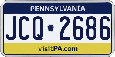 PA license plate JCQ2686