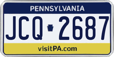 PA license plate JCQ2687